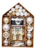 Set 70 Adornos Navideños Dorados Set de Esferas, Adornos navideños
