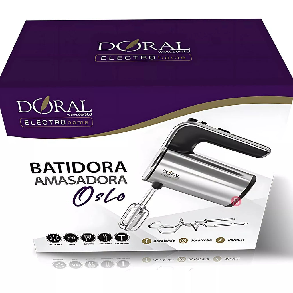 Batidora Eléctrica Acero Inoxidable 200W - Doral Oslo