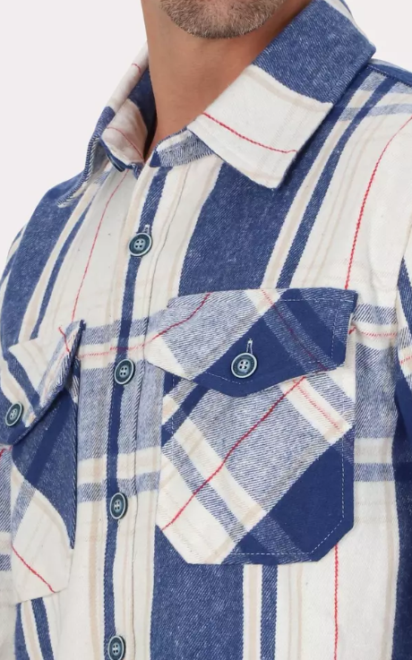 CHAQUETA OVERSHIRT FRANELA GANGSTER