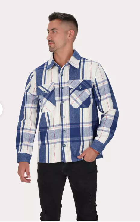 CHAQUETA OVERSHIRT FRANELA GANGSTER
