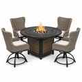 Set de Terraza para Exterior Hazelhurst de 5 Piezas con Mesa Fogón a Gas - Home Decorators Collection