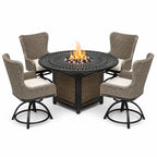 Set de Terraza para Exterior Hazelhurst de 5 Piezas con Mesa Fogón a Gas - Home Decorators Collection