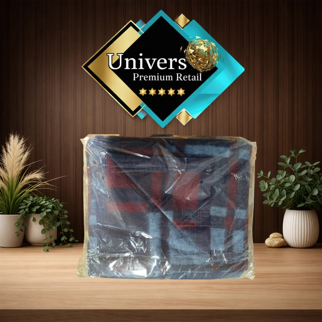 Frazada Térmica Campolindo Doral 1.5 Plaza Jacquard Doble Faz Azul