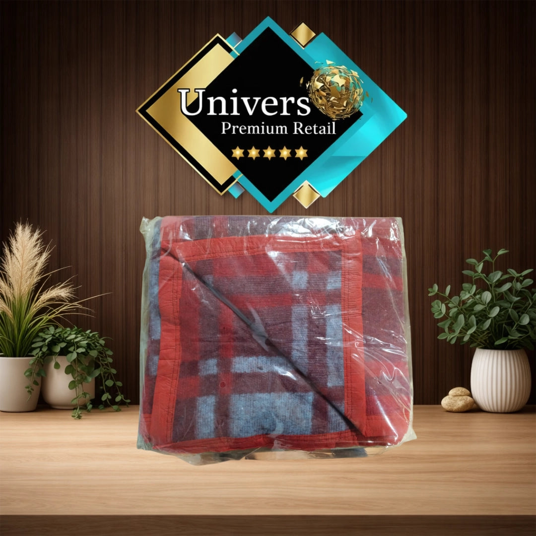 Frazada Térmica Campolindo Doral 1.5 Plaza Jacquard Doble Faz Rojo