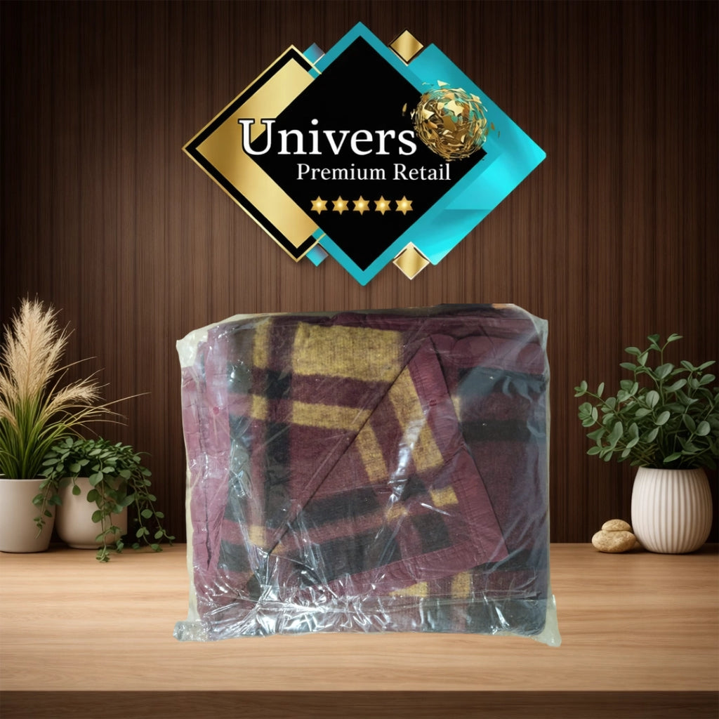 Frazada Térmica Campolindo Doral 1.5 Plaza Jacquard Doble Faz Rojo Vino