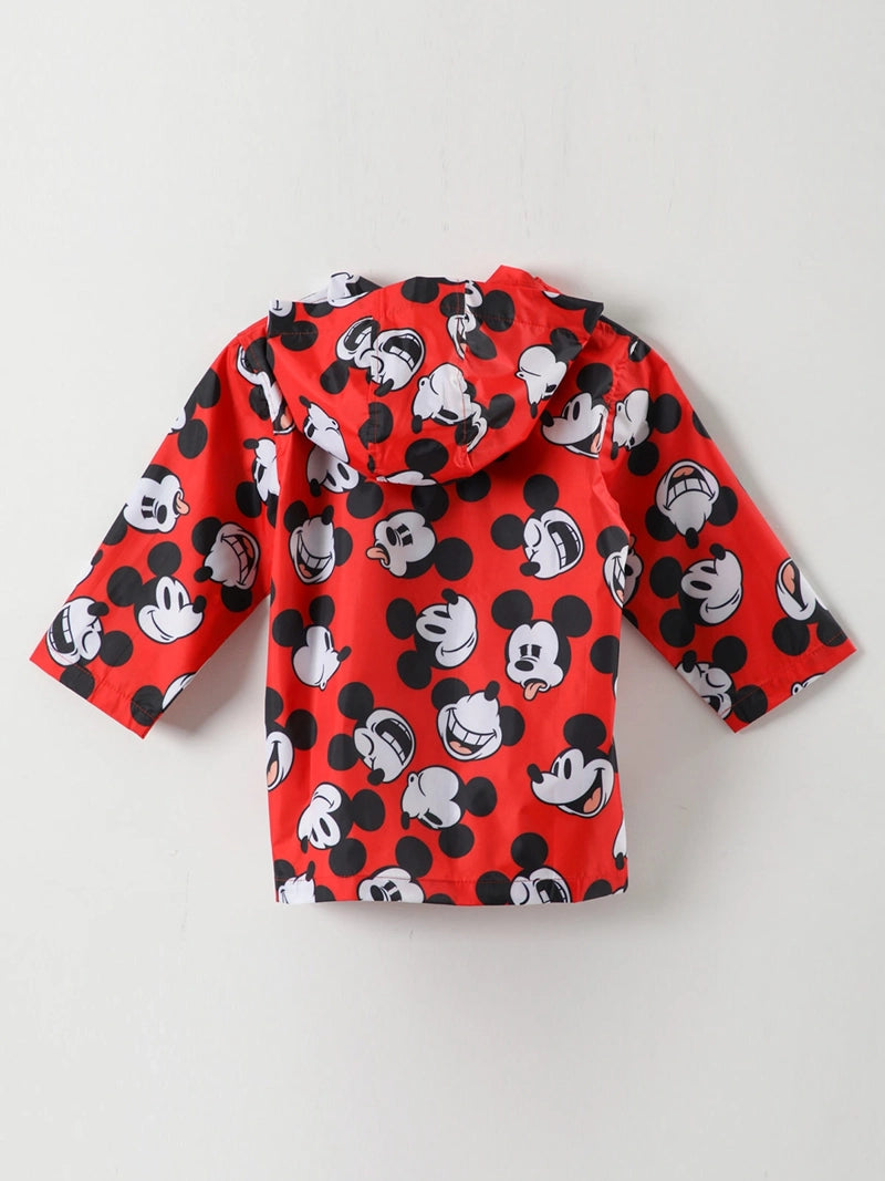 Chaqueta impermeable Mickey roja
