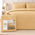 Quilt 2 Plazas Reversible Beige Arena Trama Collection - Martiné