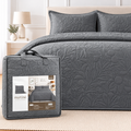 Quilt 2 Plazas Reversible Gris Honoré Collection - Martiné