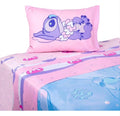 Sábana Infantil Mashini Disney- Stitch Galaxy Rosa - 1.5 Plazas