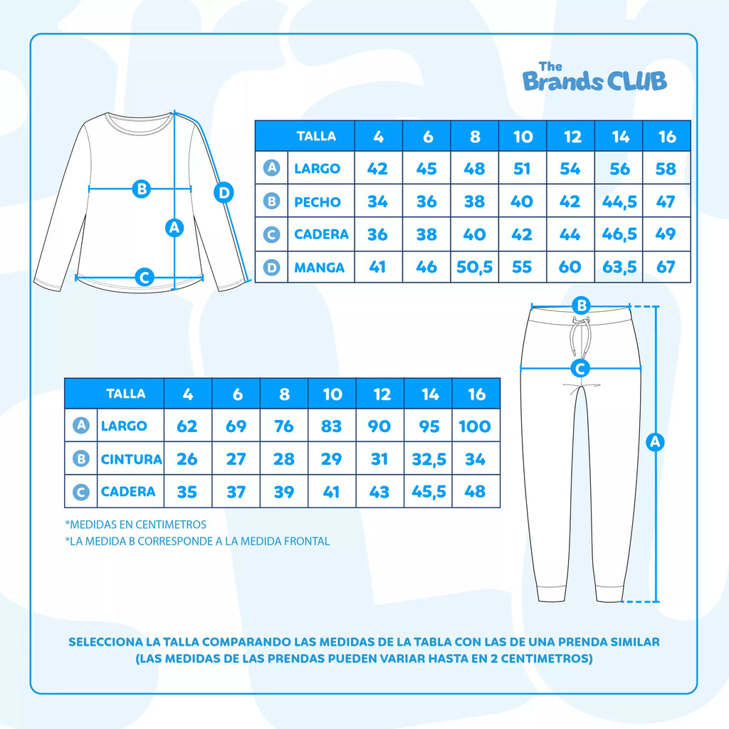 Pijama Manga Larga Niña Time To Chill Stitch® Celeste