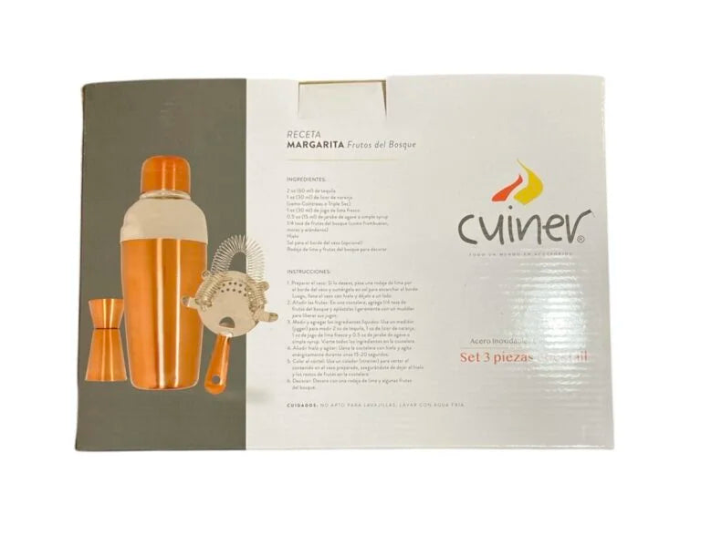 Set Cocktail Cuiner 3 Piezas – Diseño Cobre