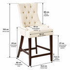 Banqueta Bakerford Beige Tapizada Pack 2 – StyleWell