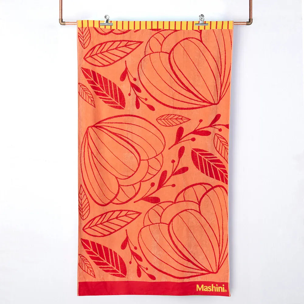 Toalla Playa Jacquard Algodón 100x180 cms Flonia - Mashini