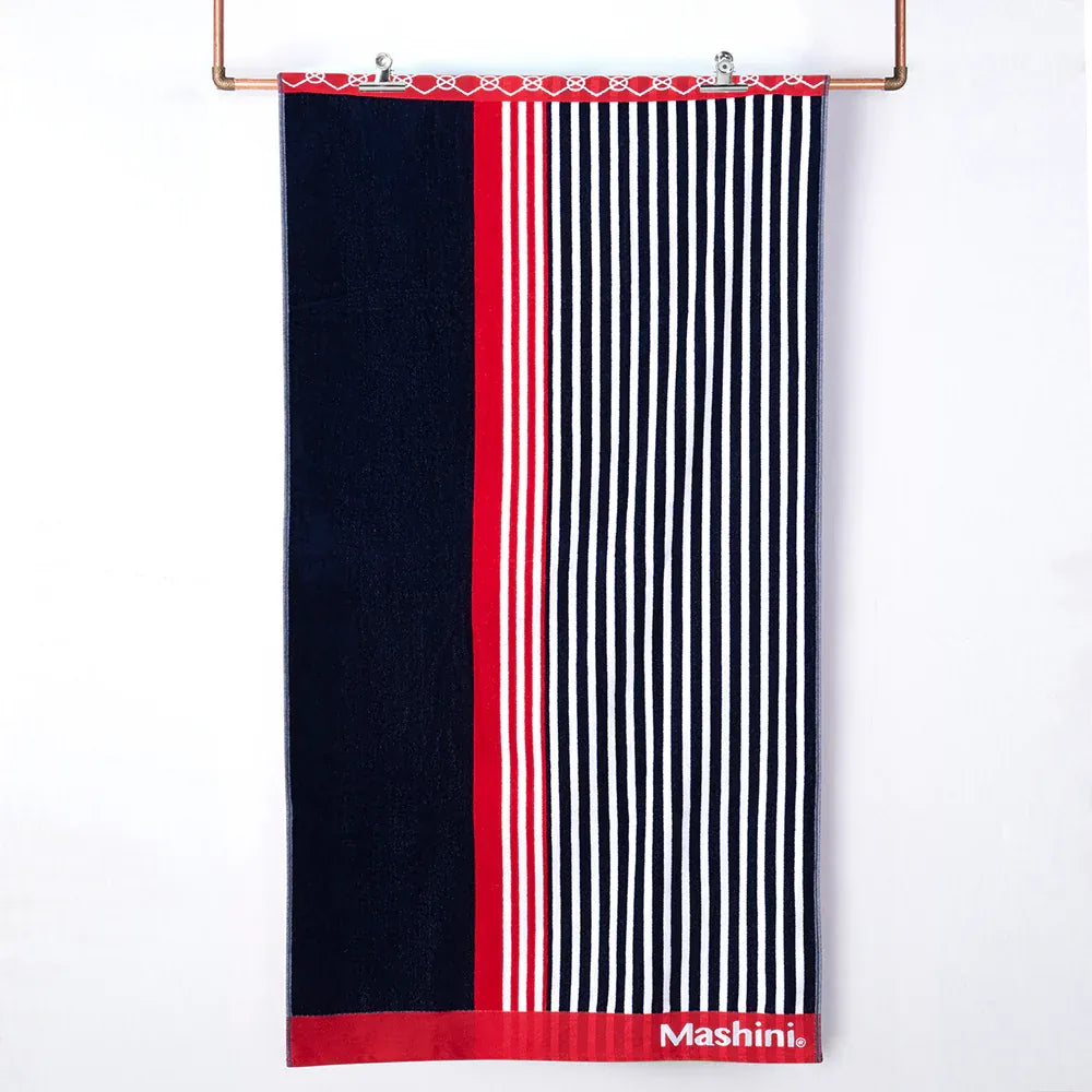 Toalla Playa Jacquard Algodón 80x160 cms Marino - Mashini
