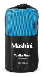 Toalla Deportiva Mashini 80x160 Secado Rapido Azul Fluor