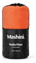 Toalla Deportiva Mashini 80x160 Secado Rapido Naranjo Fluor