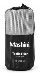 Toalla Deportiva Mashini 80x160 Secado Rapido Plateado Fluor