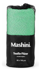 Toalla Deportiva Mashini 80x160 Secado Rapido Verde Fluor
