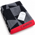 Toalla de Playa Cannon Jacquard 100% Algodón 80x160 cm – Negro/Gris
