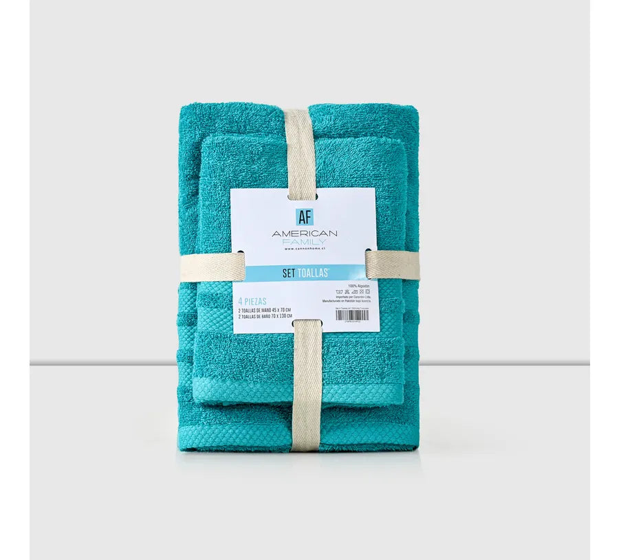 Set 4 toallas American Family