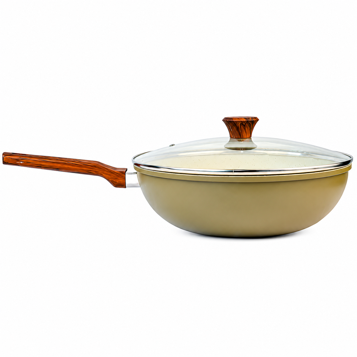WOK ALESSANDRIA 30 cm VERDE OLIVA - DORAL KITCHEN ®