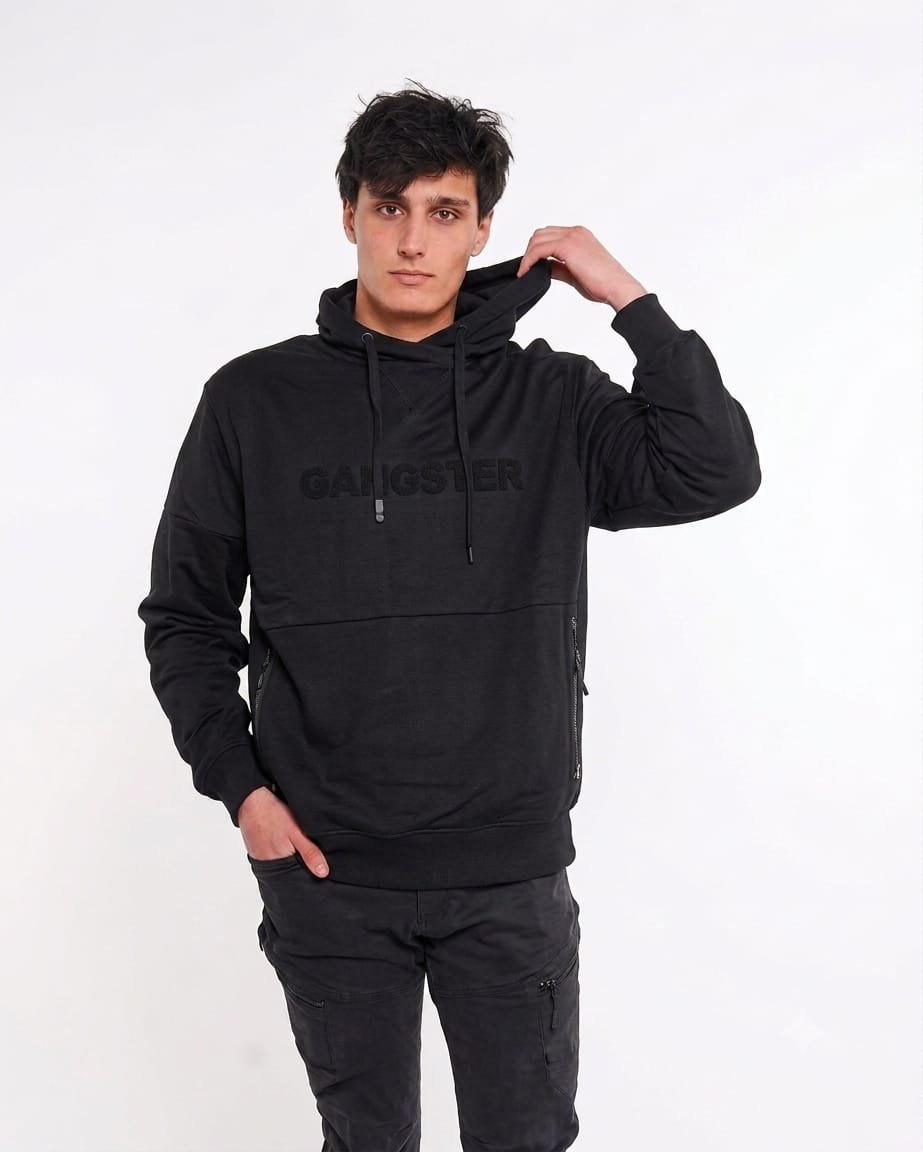 Polerón hoodie negro Gangster