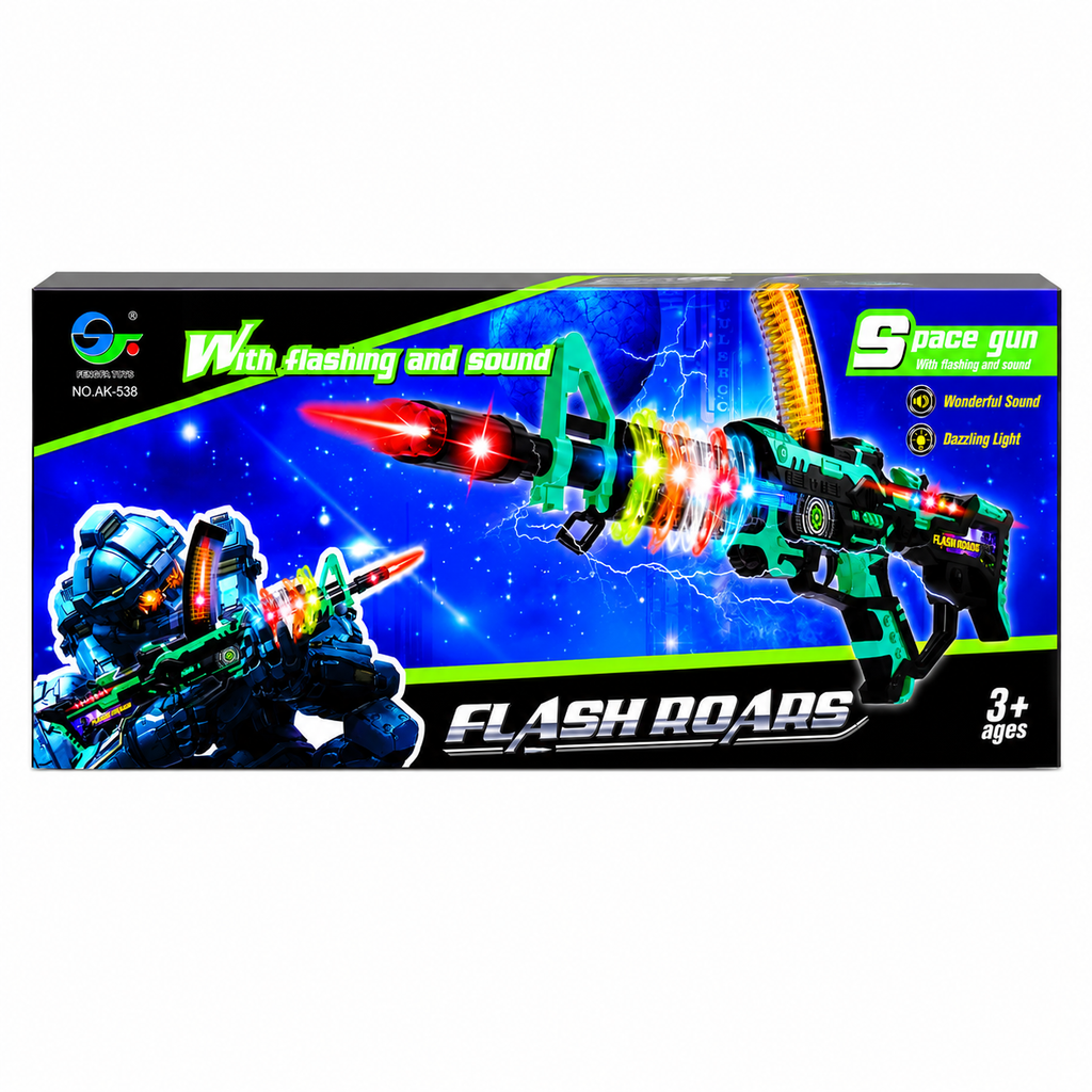 Arma de Juguete Flash Roars con Luces y Sonido