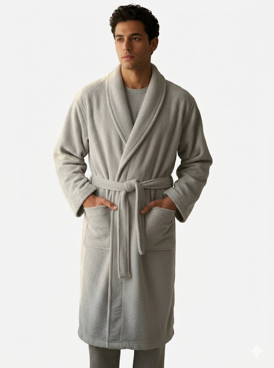 Set bata y pantuflas Chantilly gris plata