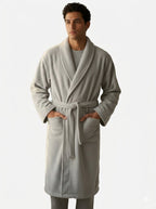 Set bata y pantuflas Chantilly gris plata