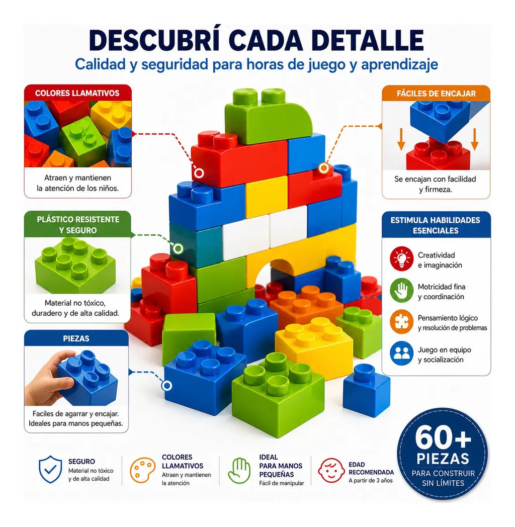 Building Blocks – Set de 150 Bloques de Construcción (3+)