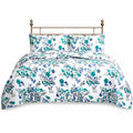 Cubrecama quilt reversible floreado