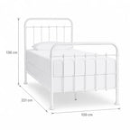 Cama Metálica Dorley Farmhouse Blanca Twin XL - Stylewell