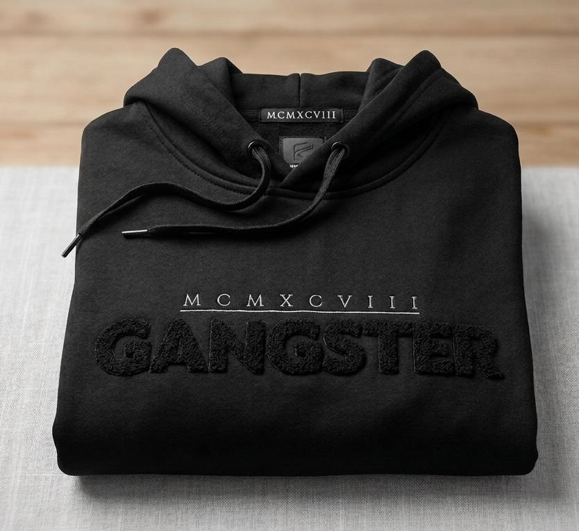 Polerón hoodie negro Gangster