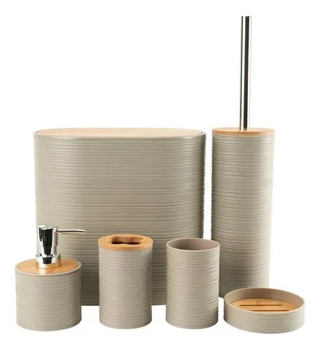 Set de Baño Bambú Anaís color beige