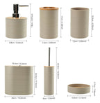 Set de Baño Bambú Anaís color beige