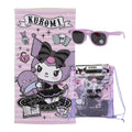 Set Toalla, Lentes de Sol y Bolso Kuromi Bruja