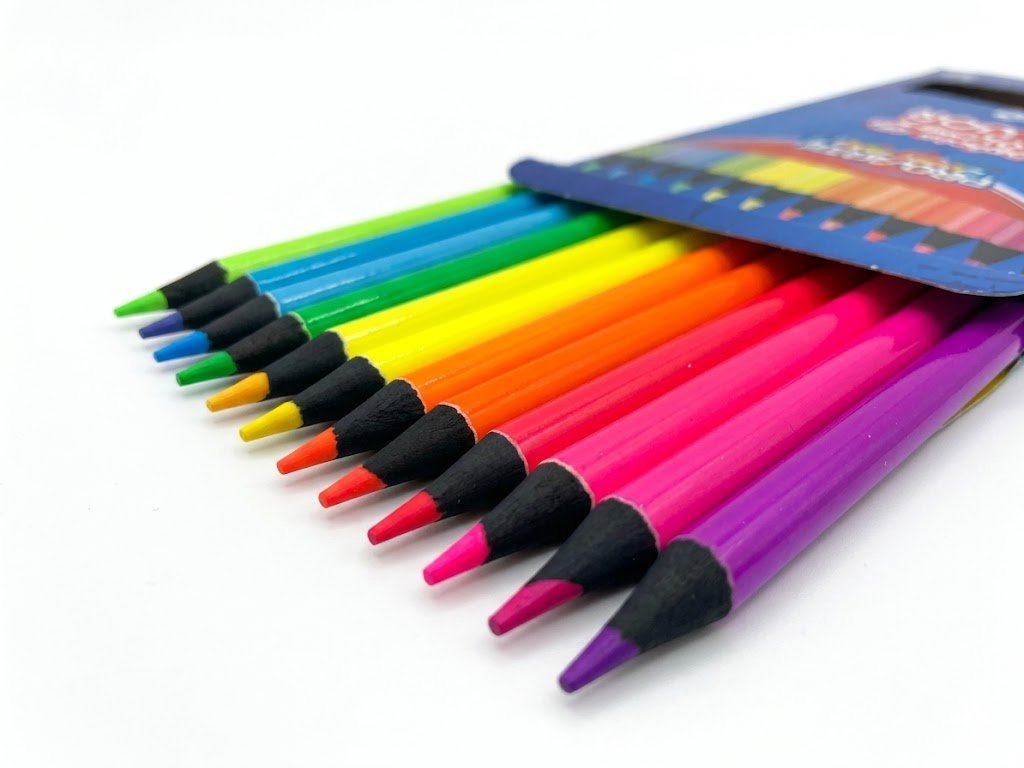 Lápices de Colores Flúor Proarte Color – 12 Unidades (6 Colores) Mina 3 mm