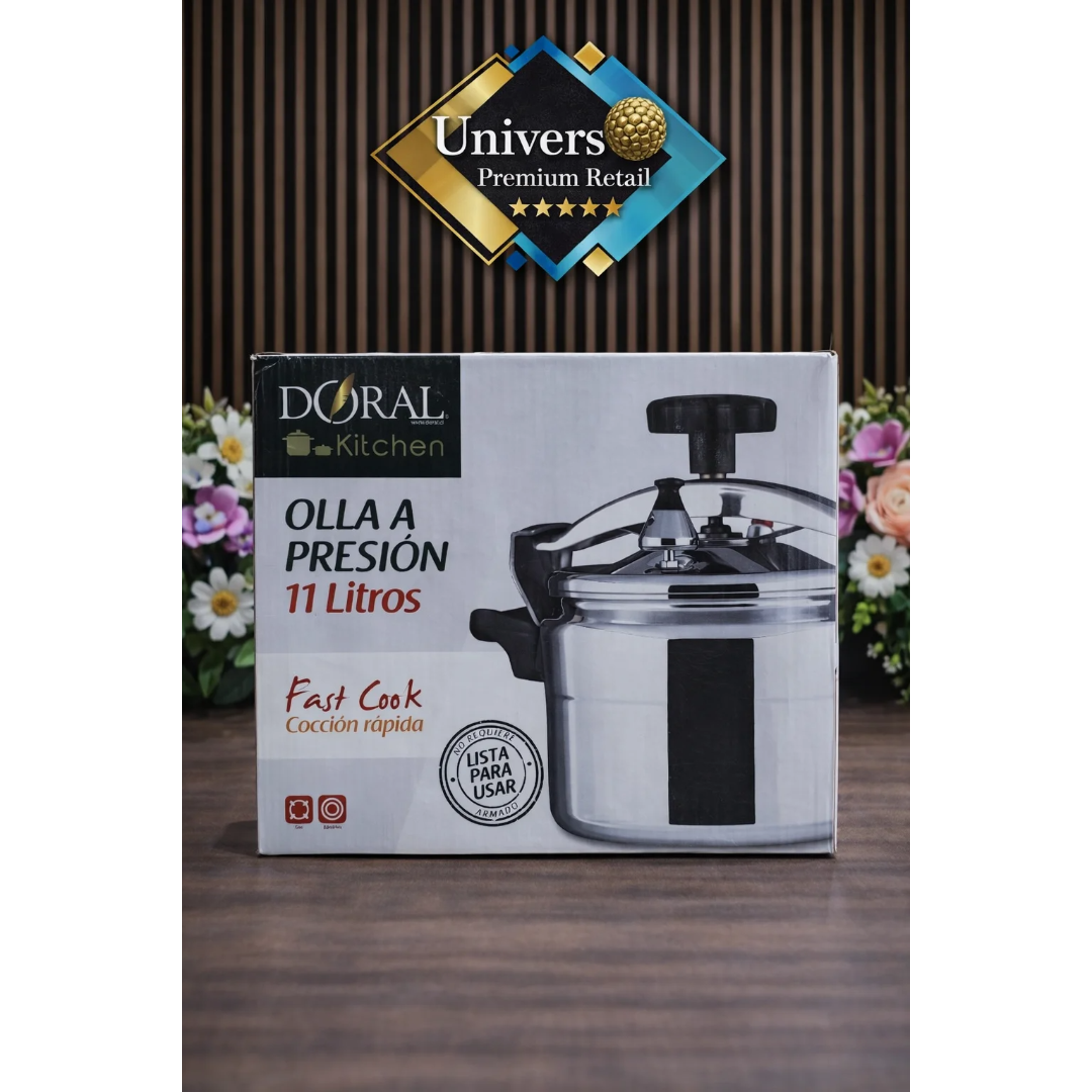 Olla a Presión DORAL Kitchen 11 Litros Fast Cook – Cocción Rápida y Segura