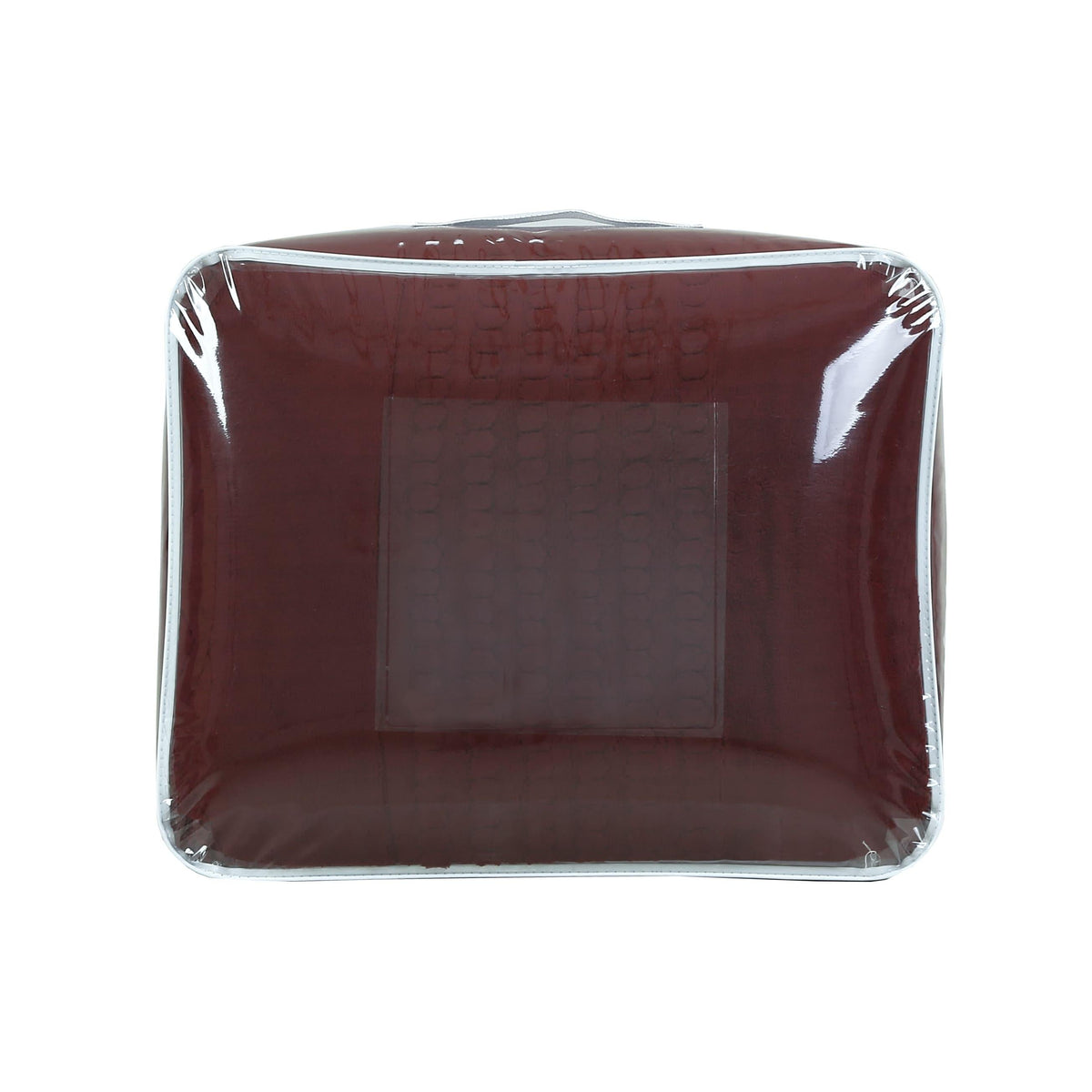 Cubrecama sherpa jacquard burdeo Martiné extendido, reverso sherpa