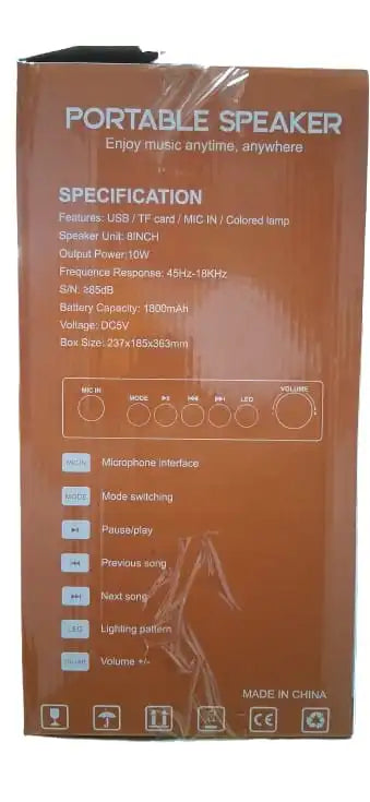 Parlante con microfono CS-0814 PORTABLE