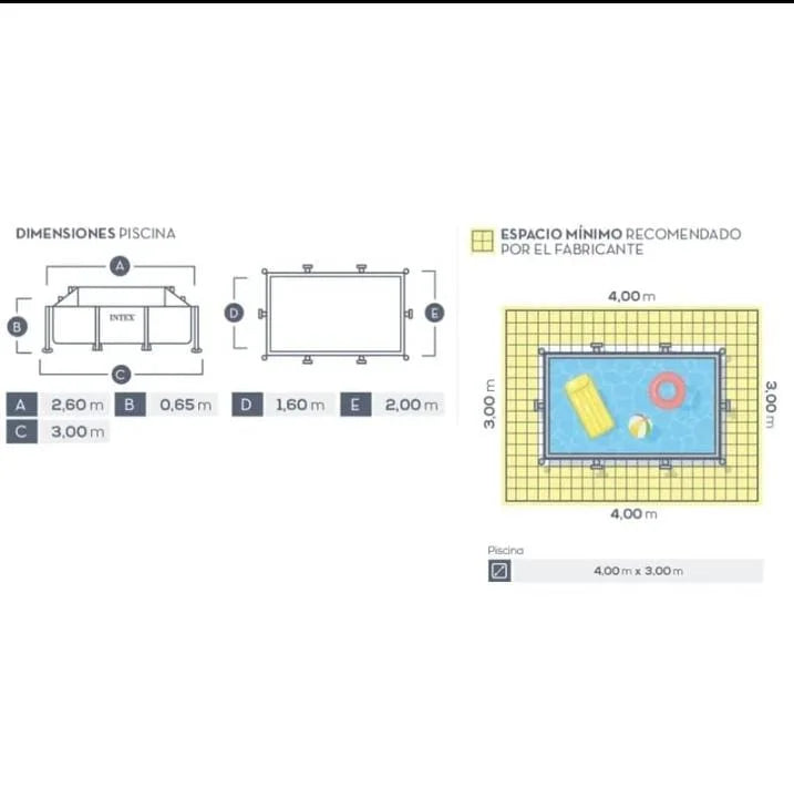 Piscina Estructural Intex 2.60 m