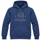 Poleron Fleece Jacket Algodón Azul con gorro- Gangster®