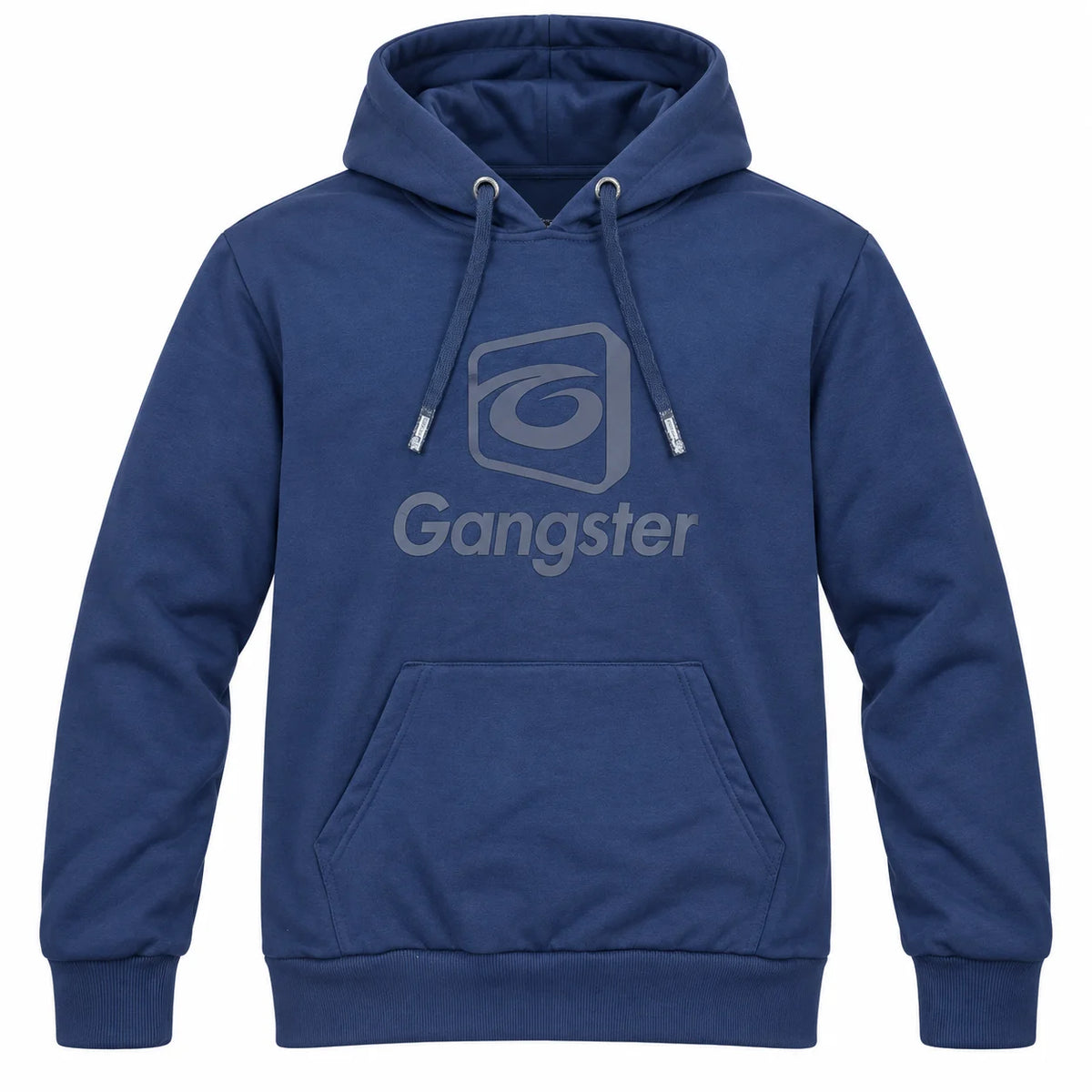 Poleron Fleece Jacket Algodón Azul con gorro- Gangster®