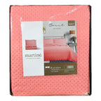 Quilt King coral con volados Magic Collection Martiné
