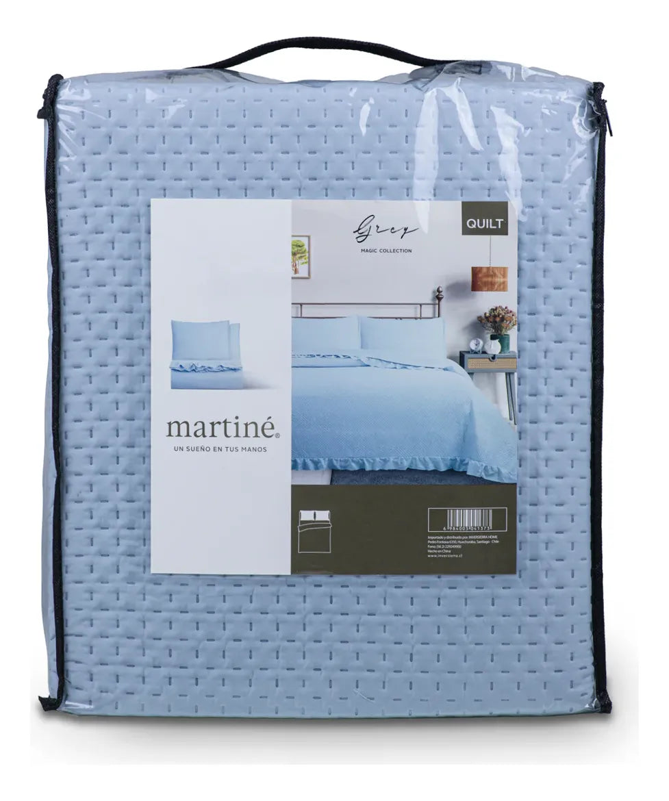 Empaque quilt Martiné Grey Magic Collection 2 plazas