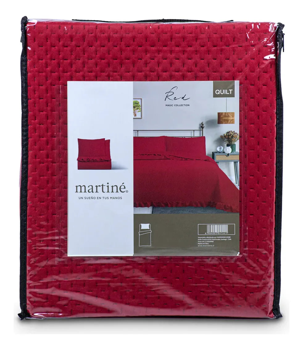 Empaque quilt Martiné Red Magic Collection 2 plazas