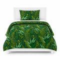 Quilt Basic Ultrasónico 1,5 Plaza Diseño Botánico Verde - Mashini®