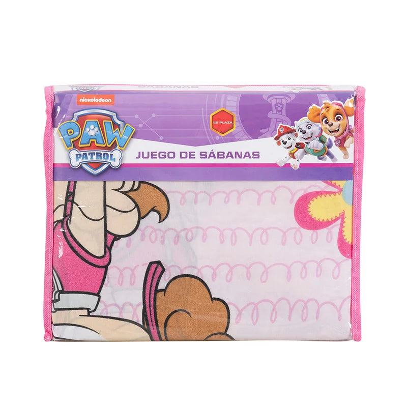 Juego de Sábanas Infantil Paw Patrol Skye Niña 1.5 Plazas - Mashini