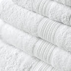 Set de 6 Toallas Cannon Home – 100% Algodón / Blanco Liso