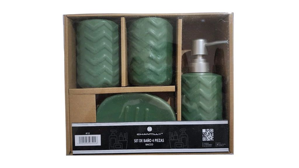 Set de Baño Chantilly 4 Piezas – Modelo Bacco